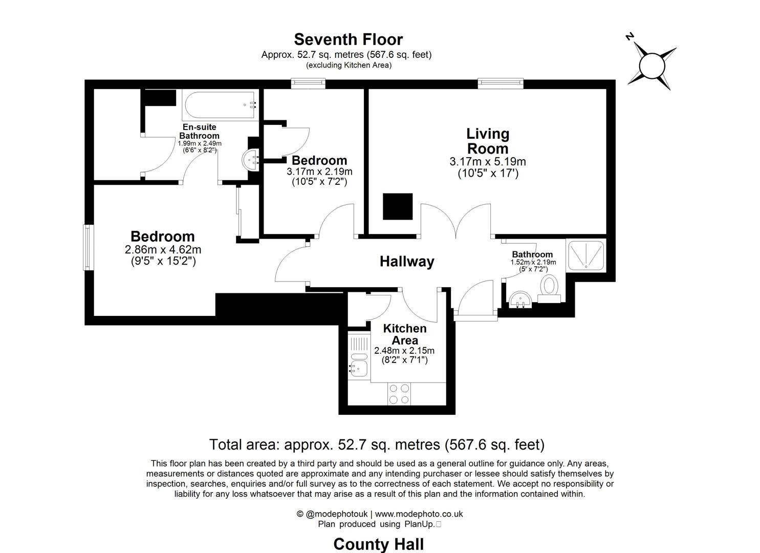 Floorplan for Belvedere Road, County Hall