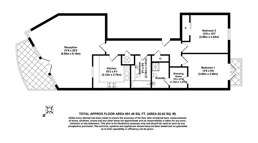 Floorplan for New Globe Walk, London