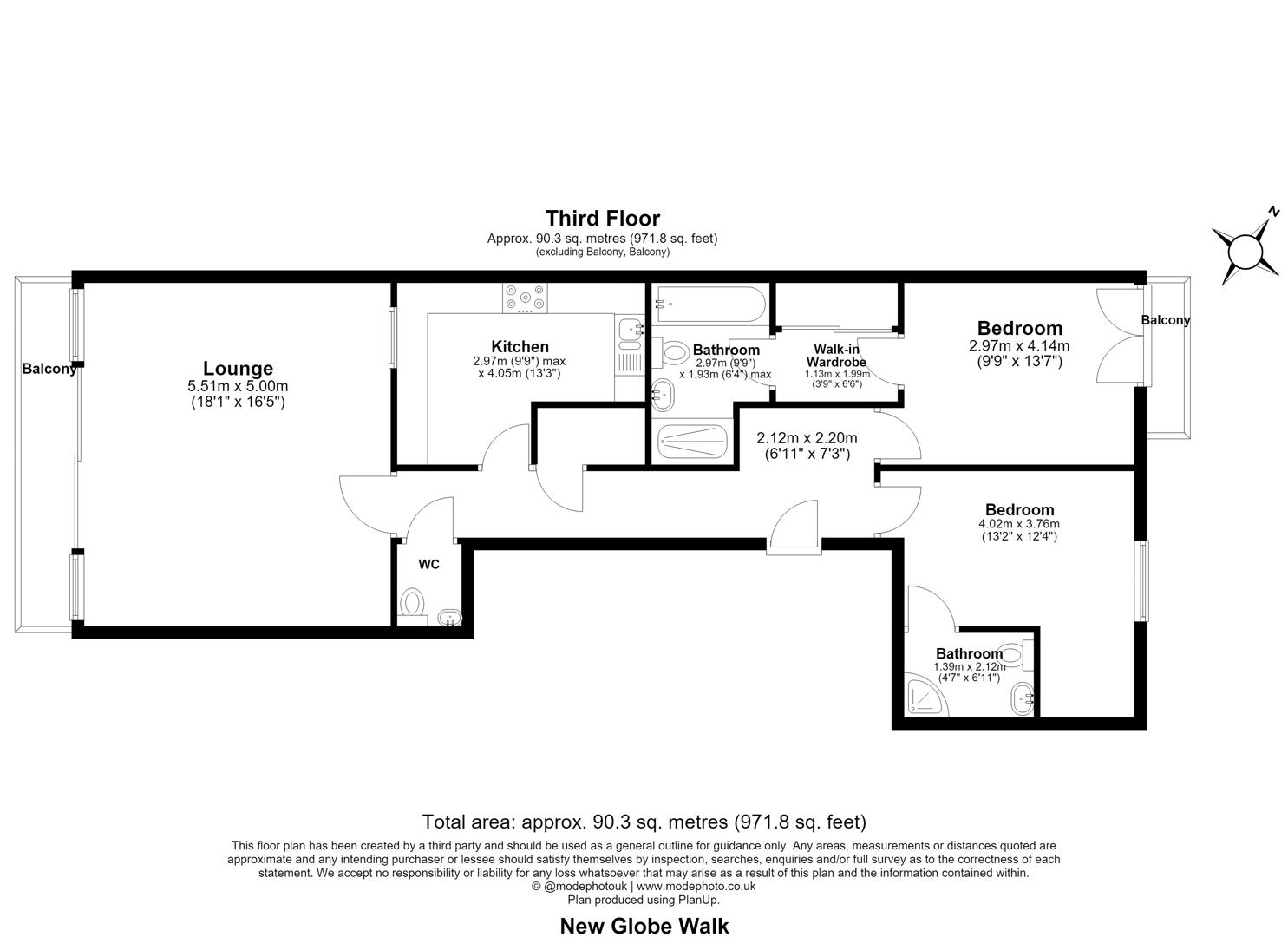 Floorplan for New Globe Walk, London