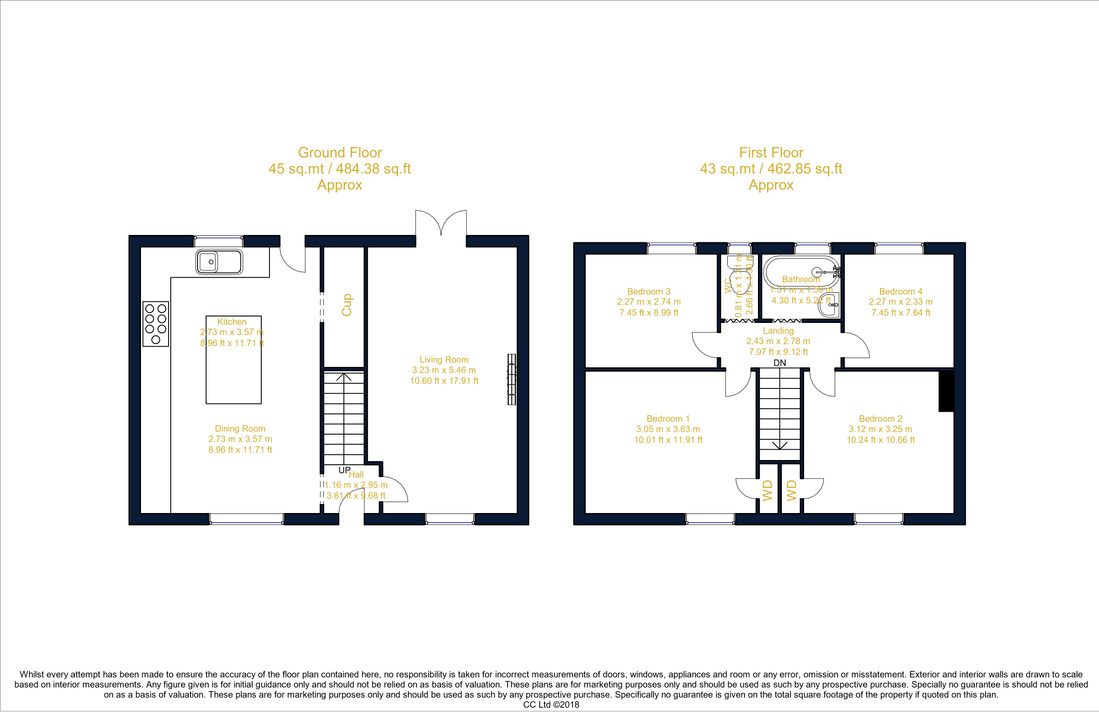 Floorplan for Second Avenue, Edwinstowe, Mansfield, Nottinghamshire
