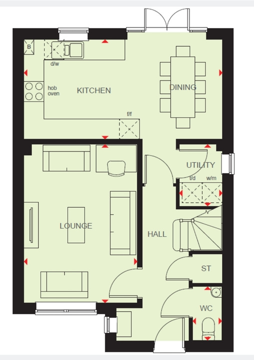 Floorplan for Asgard Avenue,Warsop, Nottinghamshire