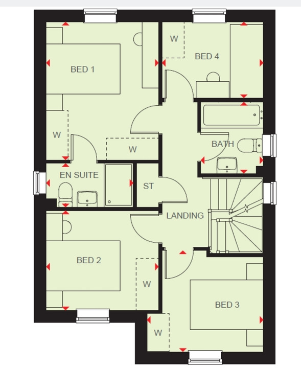 Floorplan for Asgard Avenue,Warsop, Nottinghamshire