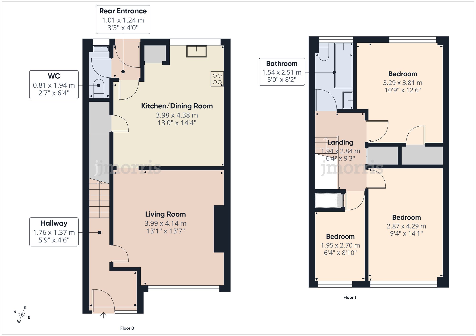 Floorplan for Felin Ban Estate, Cardigan, SA43