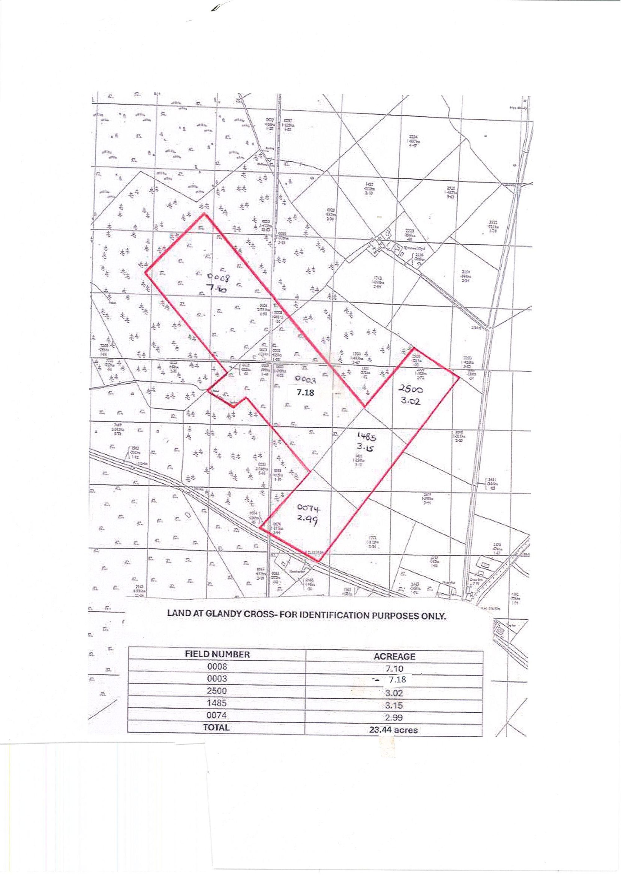 Floorplan for Land At Glandy Cross, Nr. Efailwen, SA66