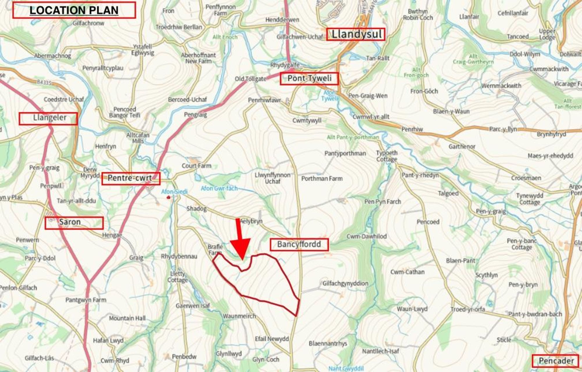 Floorplan for Brafle Farm, Pentre-Cwrt, SA44