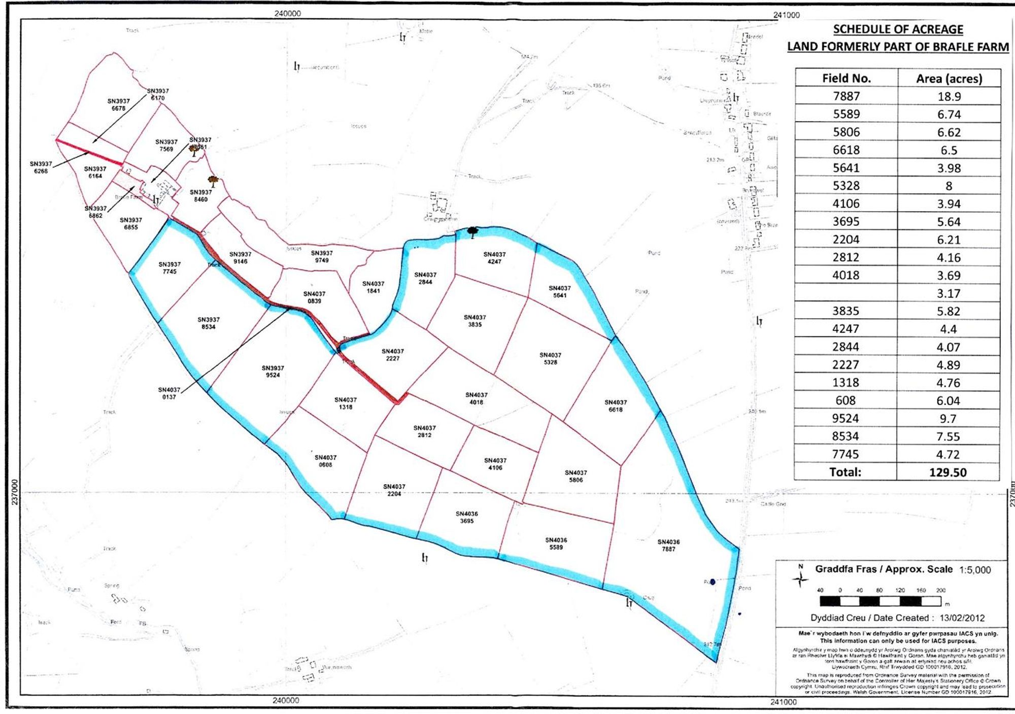 Floorplan for Brafle Farm, Pentre-Cwrt, SA44