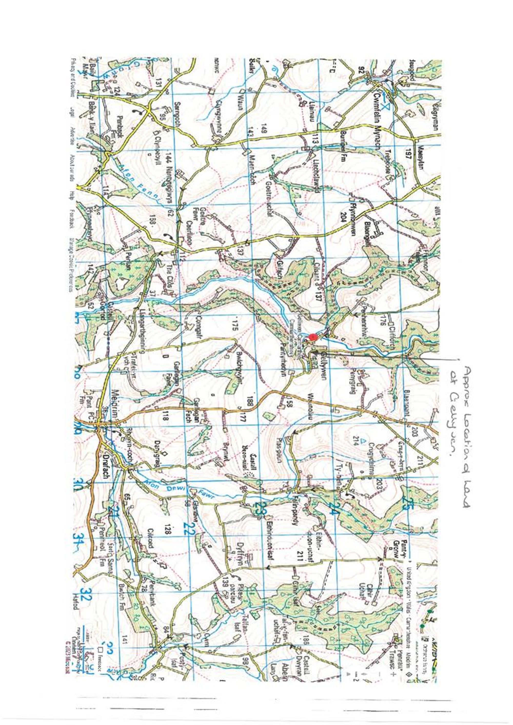 Floorplan for 2.79 Acres (Edged Red), Carmarthen, SA33