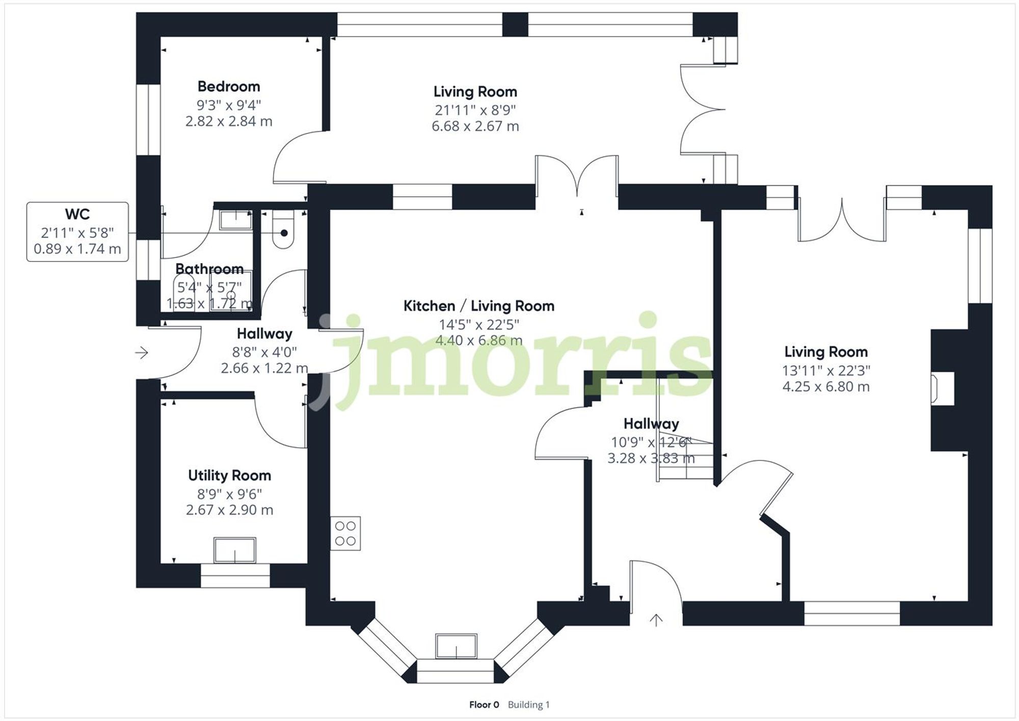 Floorplan for Lon Yr Ysgol, Blaenporth, SA43