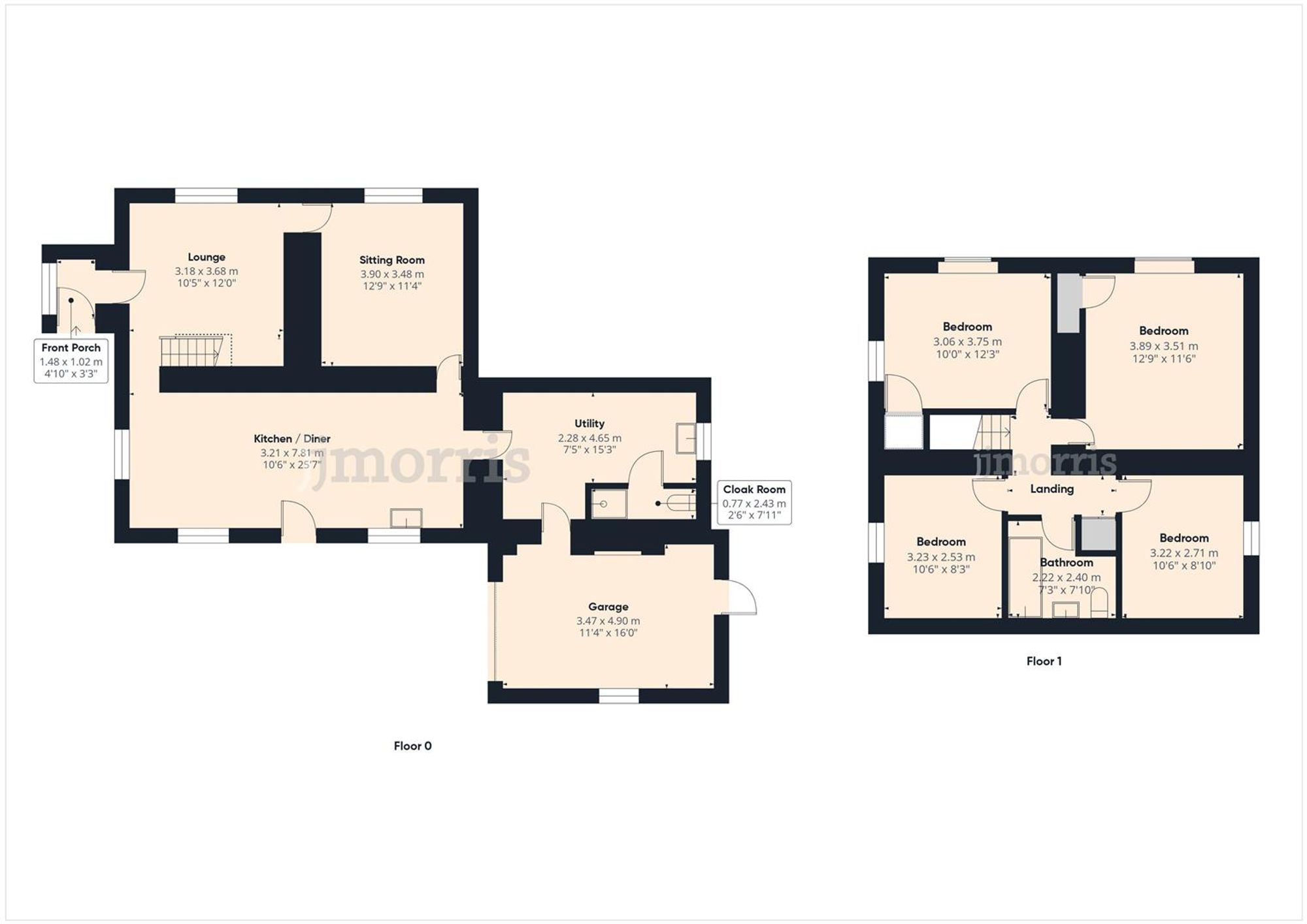 Floorplan for Cwmfelin Mynach, Whitland, SA34