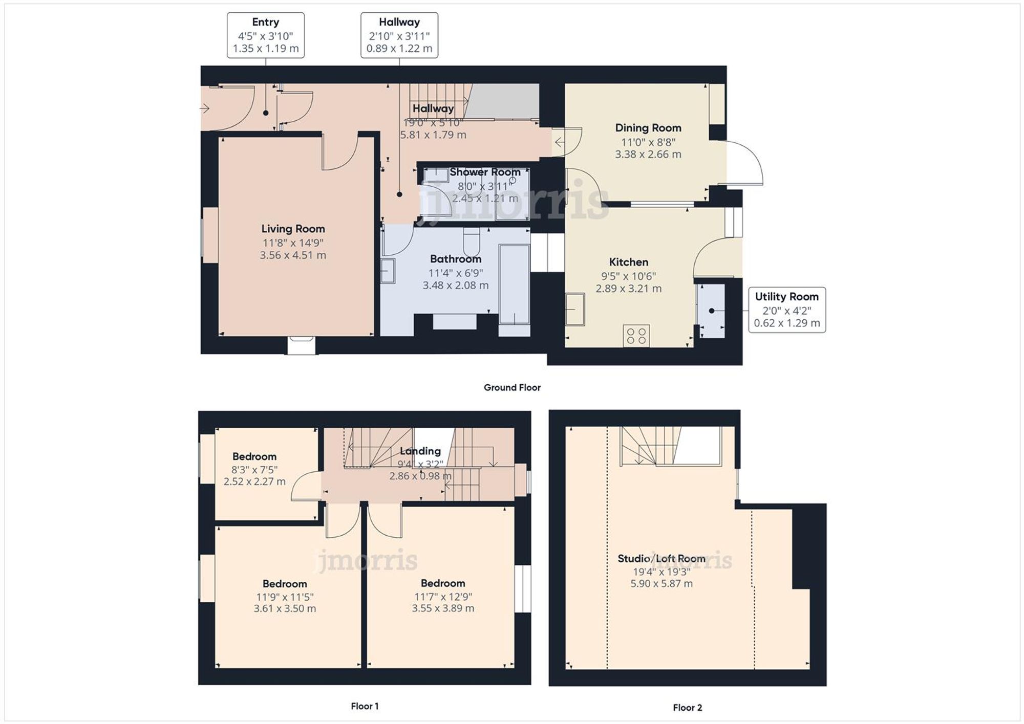 Floorplan for Upper St. Mary Street, Newport, SA42