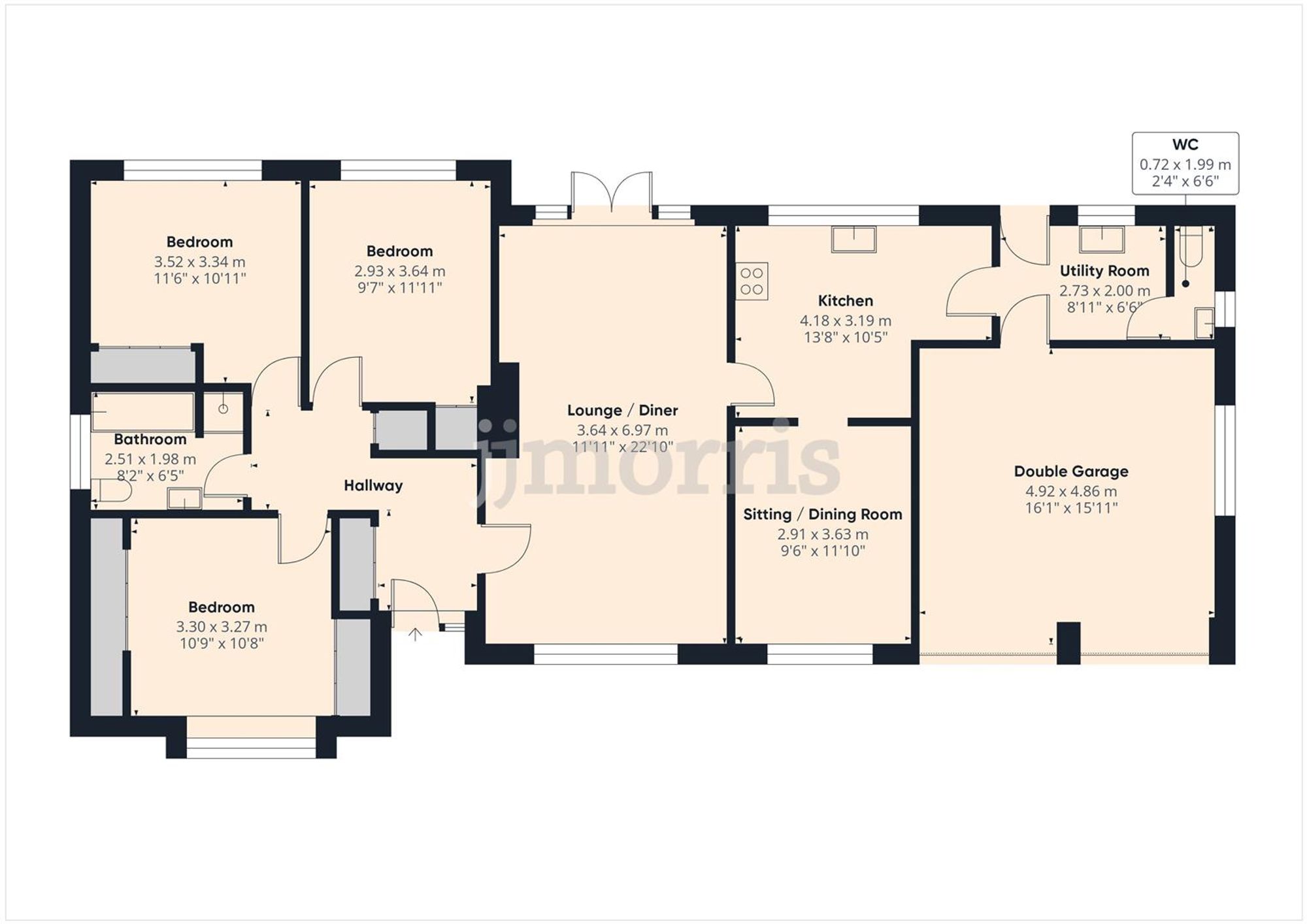 Floorplan for Jubilee Gardens, Templeton, SA67