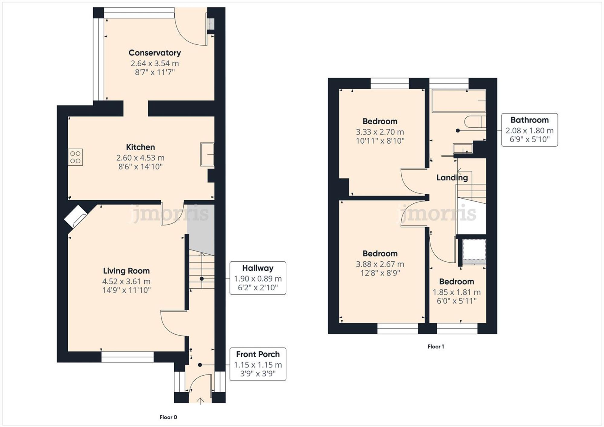 Floorplan for Millfield, Whitland, SA34