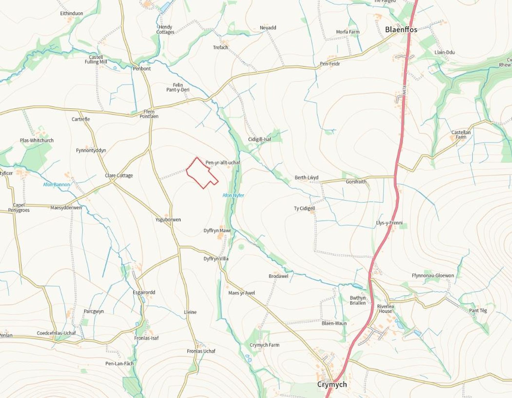 Floorplan for Penyrallt Uchaf, Crymych, SA41