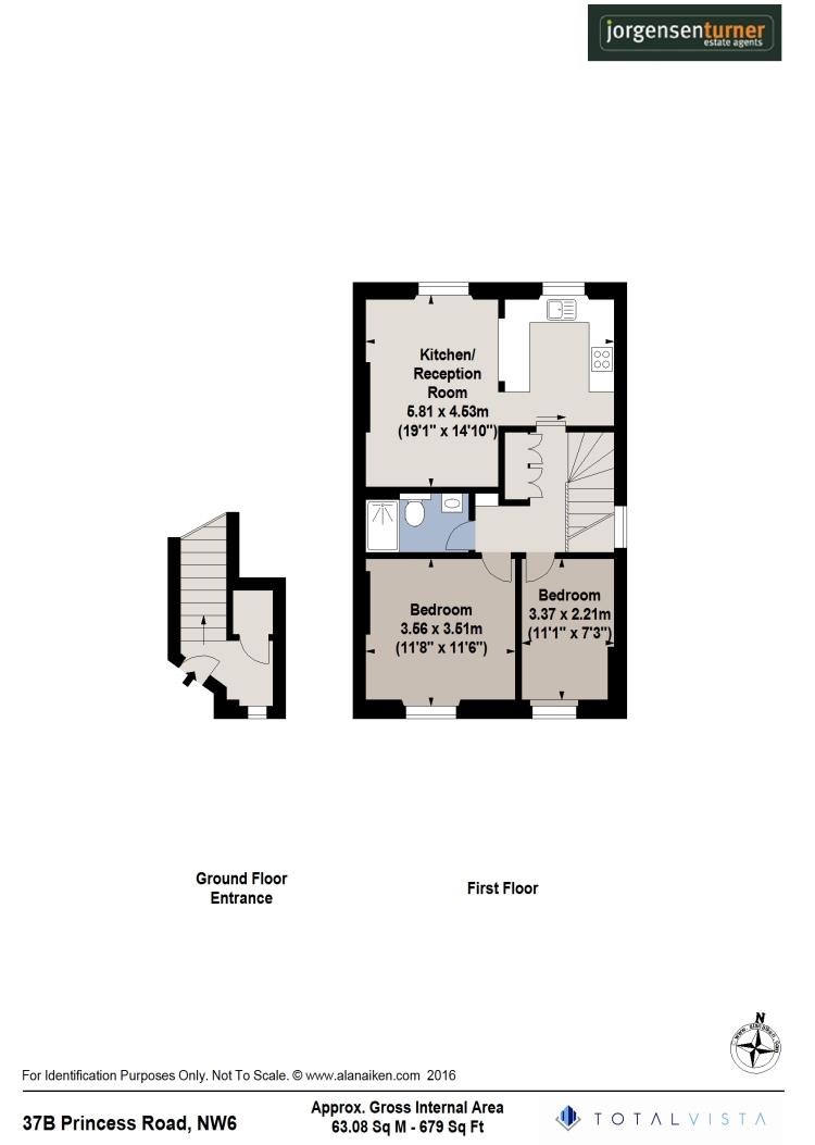 Floorplan for Princess Road, North Maida Vale NW6