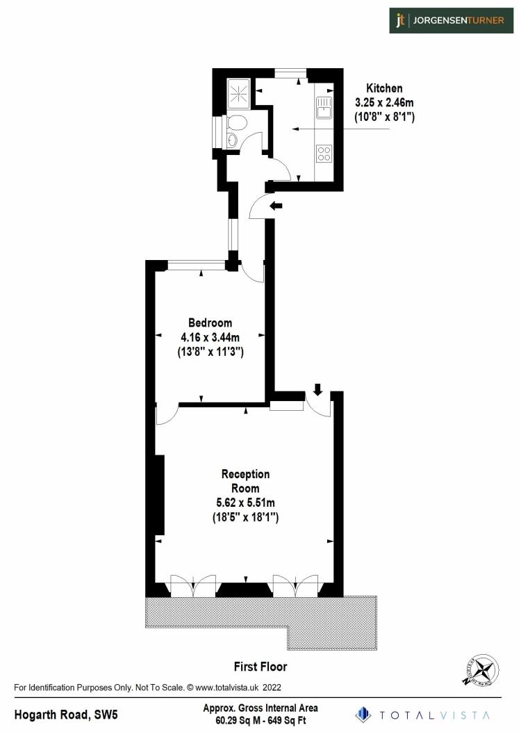 Floorplan for Hogarth Road ,West Kensington SW5