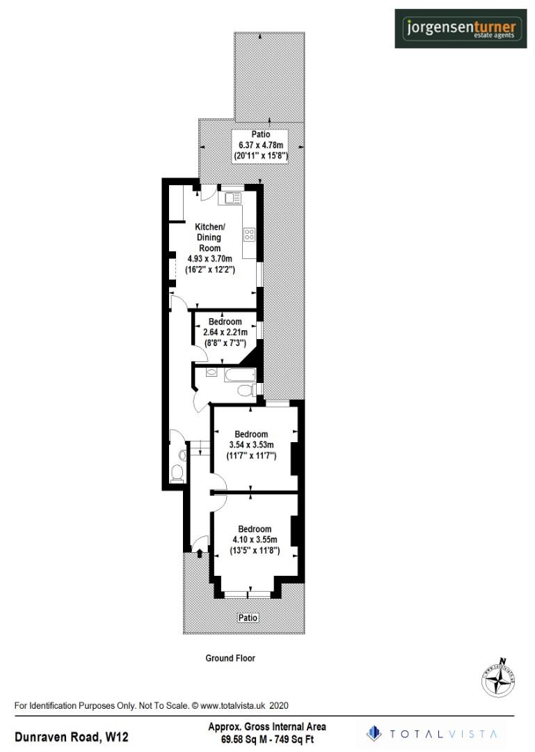 Floorplan for Dunraven Road, London