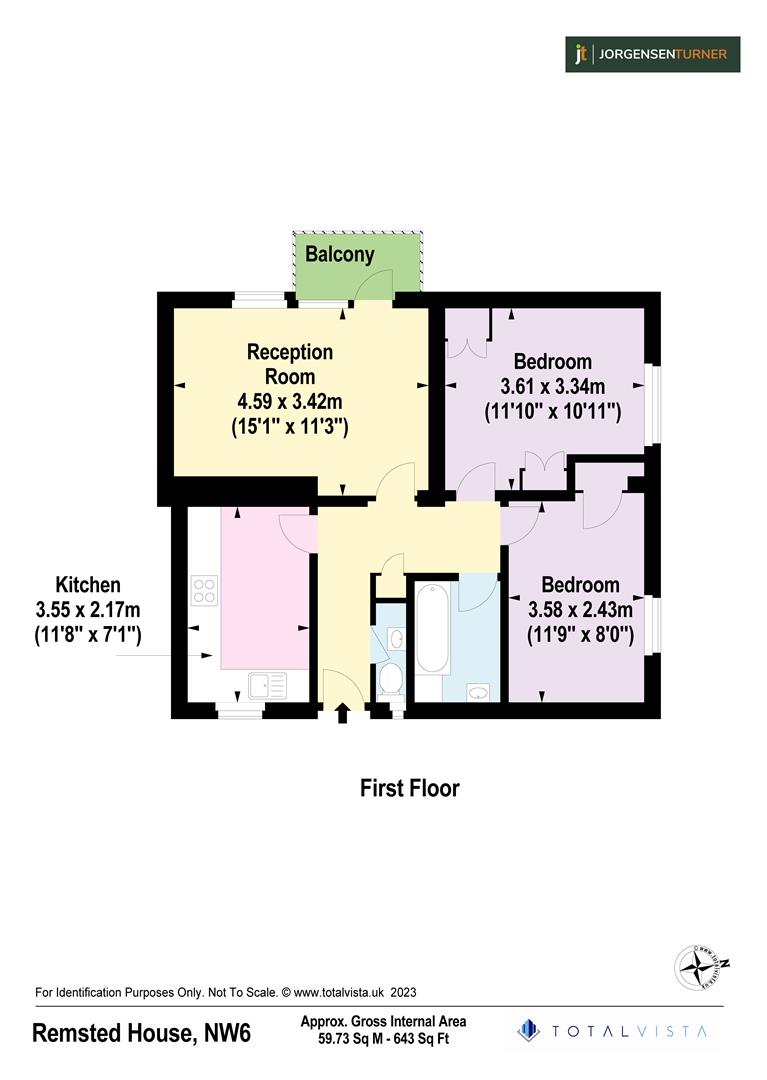 Floorplan for Remstead House Mortimer Crescent London