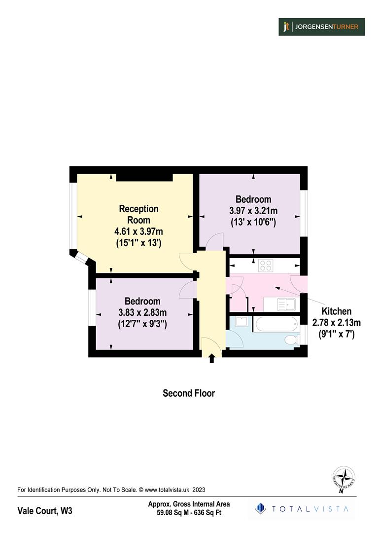 Floorplan for Vale Court, Acton W3