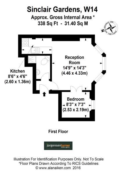 Floorplan for Sinclair Gardens, London