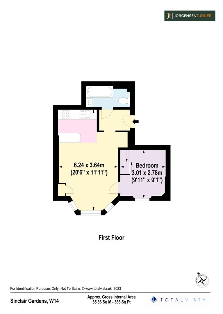 Floorplan for Sinclair Gardens, Brook Green, London