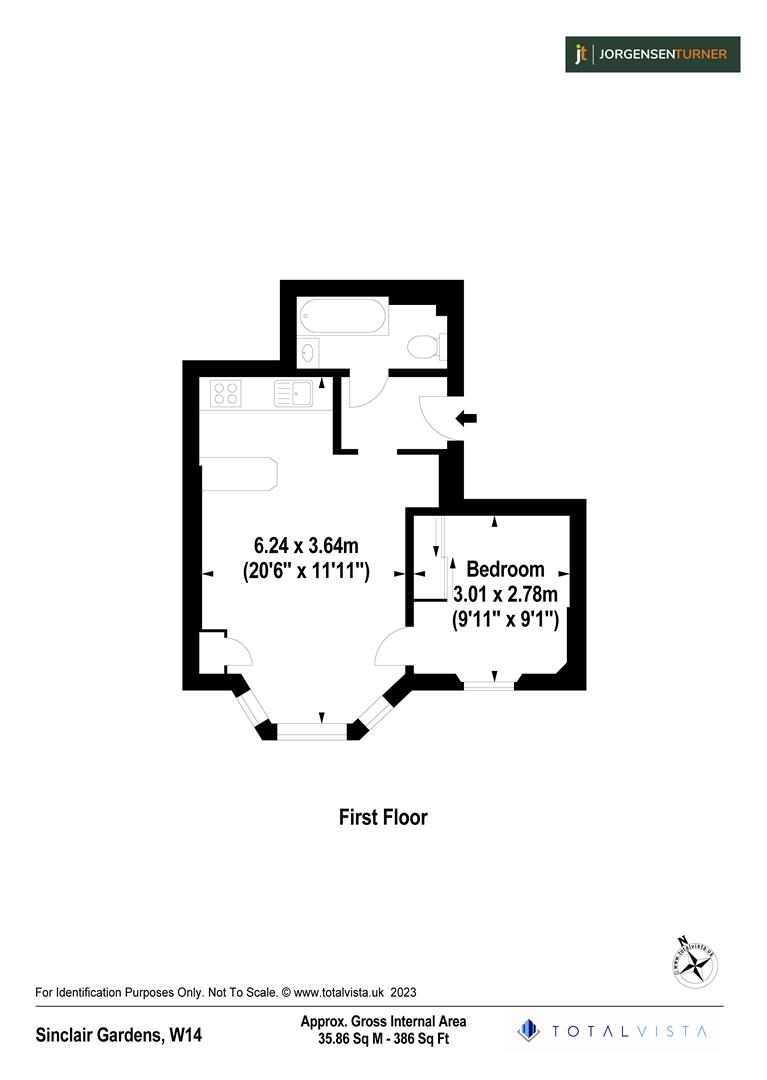 Floorplan for Sinclair Gardens, Brook Green, London