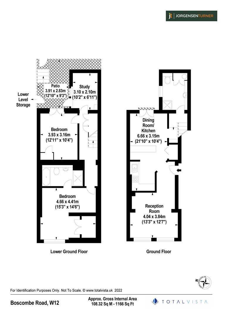 Floorplan for Boscombe Road, London