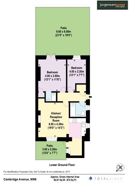 Floorplan for Cambridge Avenue, London NW6