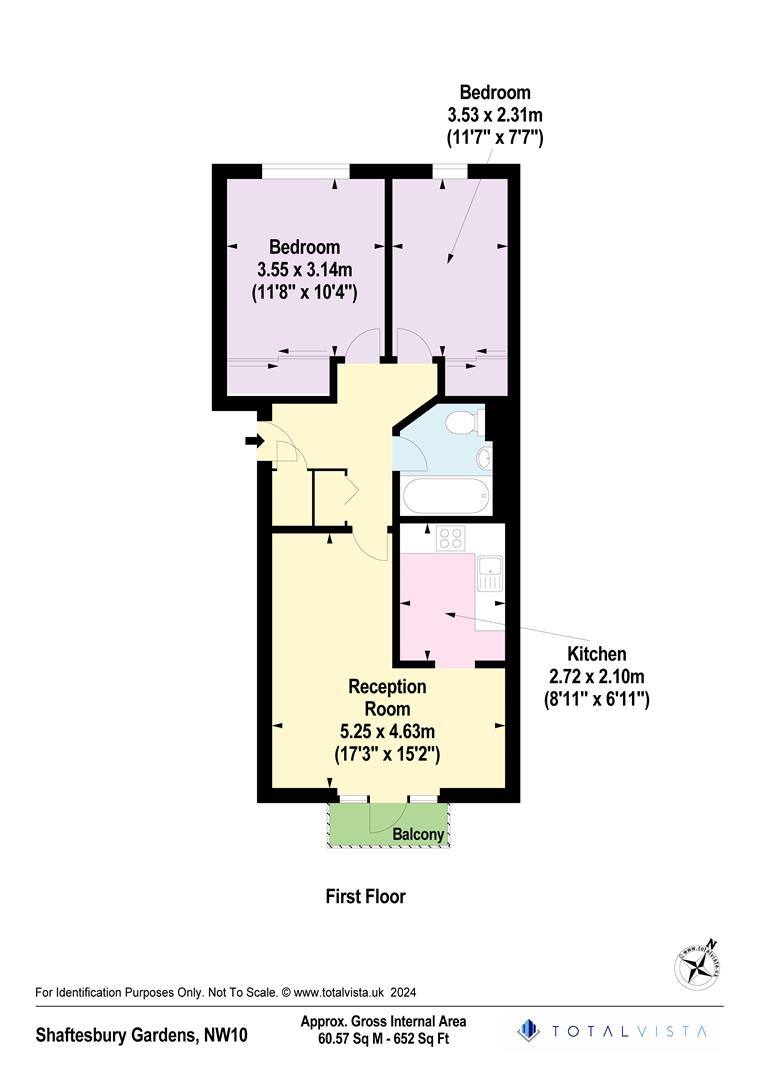 Floorplan for Shaftesbury Gardens, London