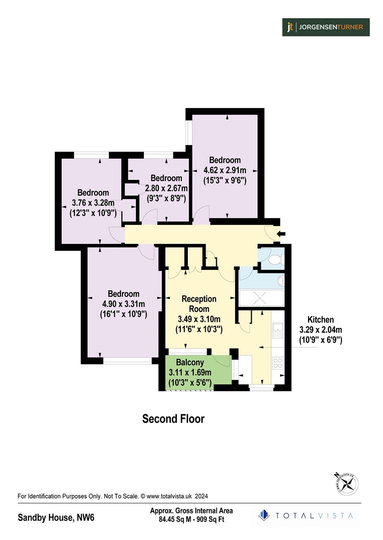 Floorplan for Sandby House, Brondesbury Road, London