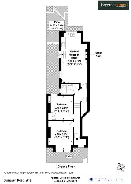 Floorplan for Dunraven Road, Shepherds Bush, W12