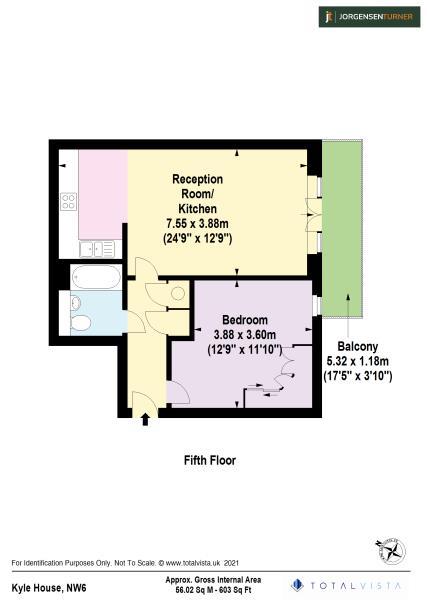 Floorplan for Kyle House, Priory Park Road, Kilburn