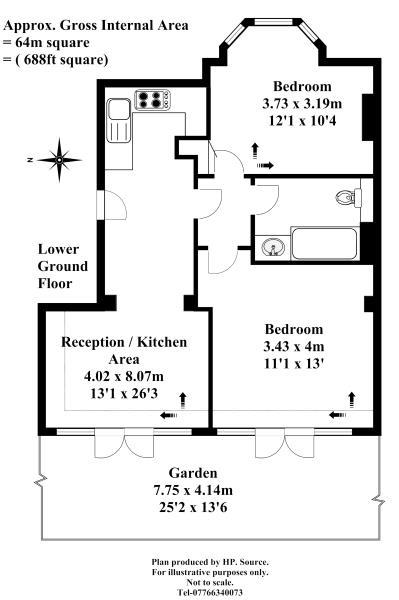 Floorplan for Oaklands Grove, Shepherds Bush, London, W12