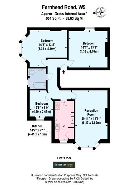 Floorplan for Fernhead Road, Queens Park, London