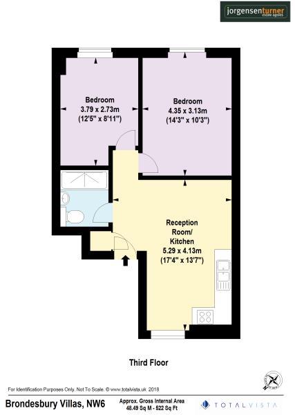 Floorplan for Brondesbury Villas, Queens Park, NW6