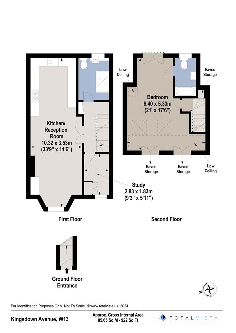 Floorplan for Kingsdown Avenue, West Ealing, London
