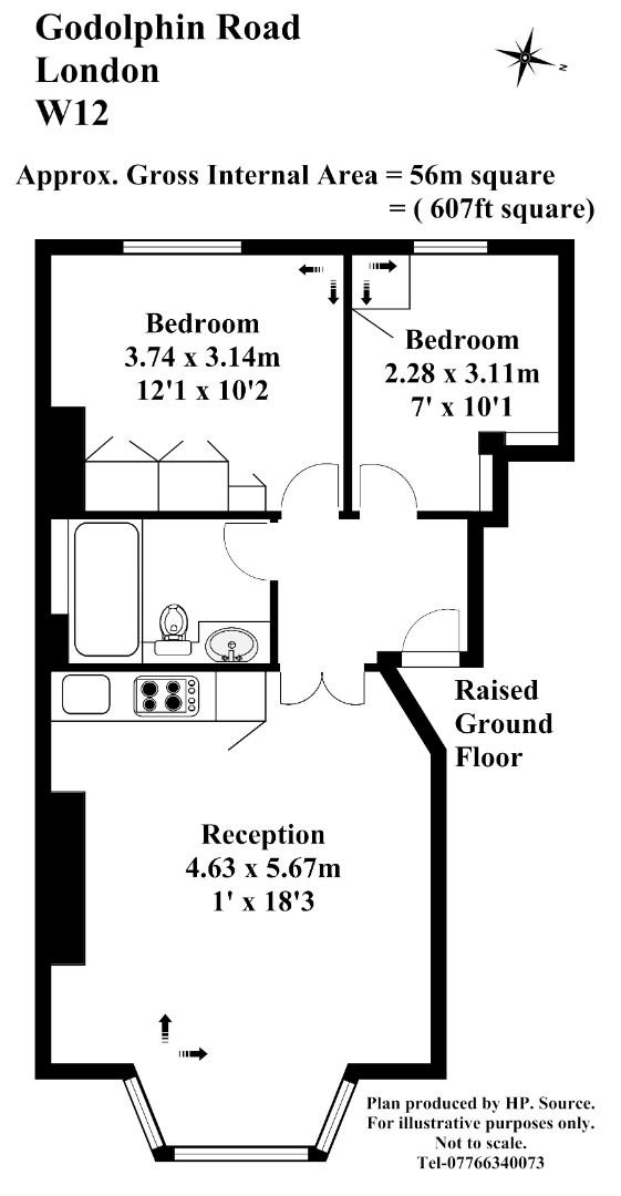 Floorplan for Godolphin Road, London, W12 8JF