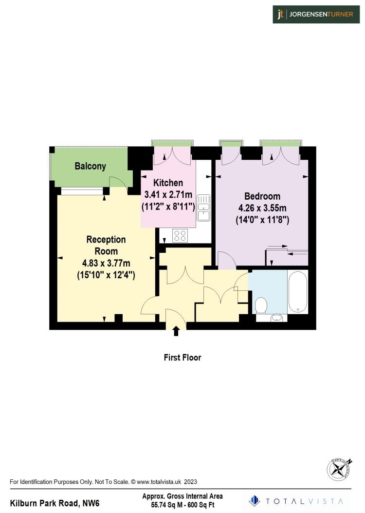 Floorplan for Kilburn Park Road, Maida Vale, London