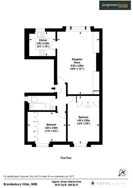 Floorplan for Brondesbury Villas, London