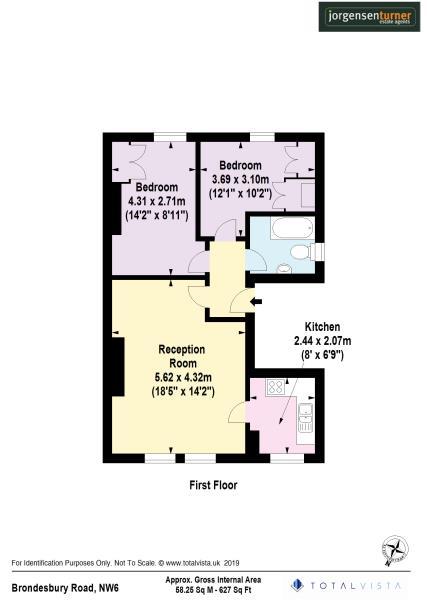 Floorplan for Brondesbury Road, London