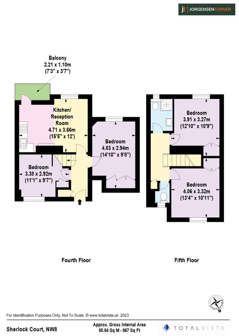 Floorplan for Sherlock court, South Hampstead, NW8