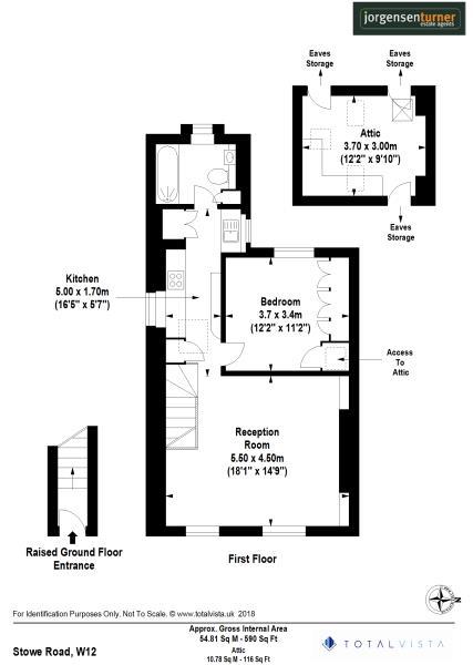 Floorplan for Stowe Road, Shepherds Bush, W12