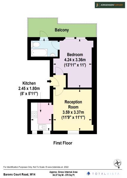 Floorplan for Barons Court Road, West Kensington, W14