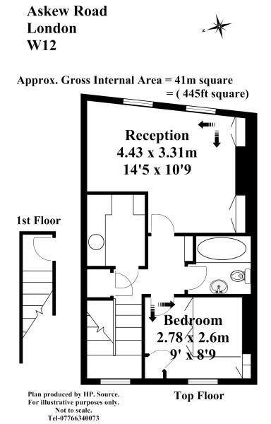 Floorplan for Askew Road, Shepherds Bush, W12