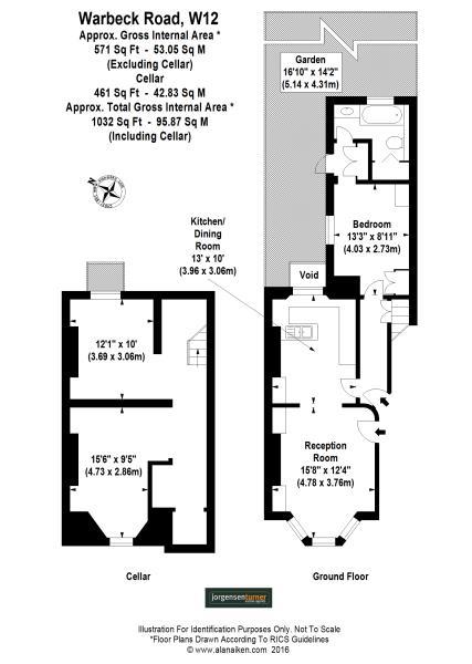 Floorplan for Warbeck Road, Shepherds Bush, W12