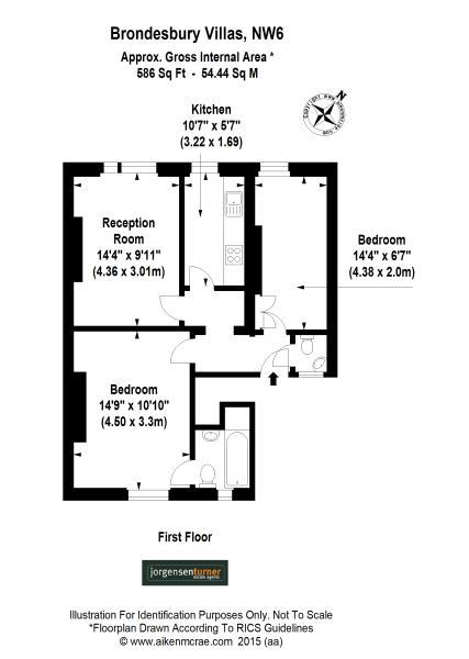 Floorplan for Brondesbury Villas, Queens Park