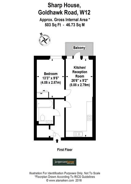 Floorplan for Sharp House, Shepherds Bush, W12