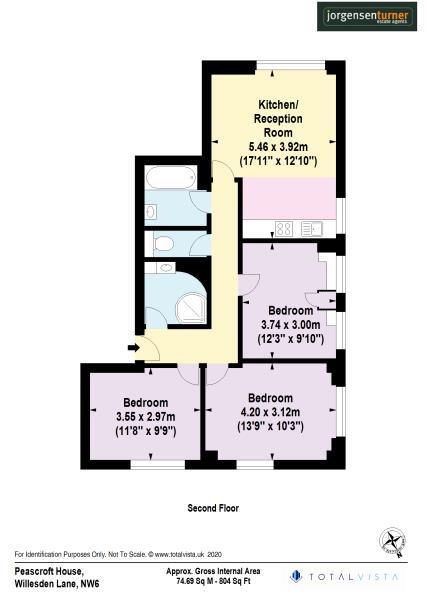 Floorplan for Peascroft House, Willesden Lane NW6