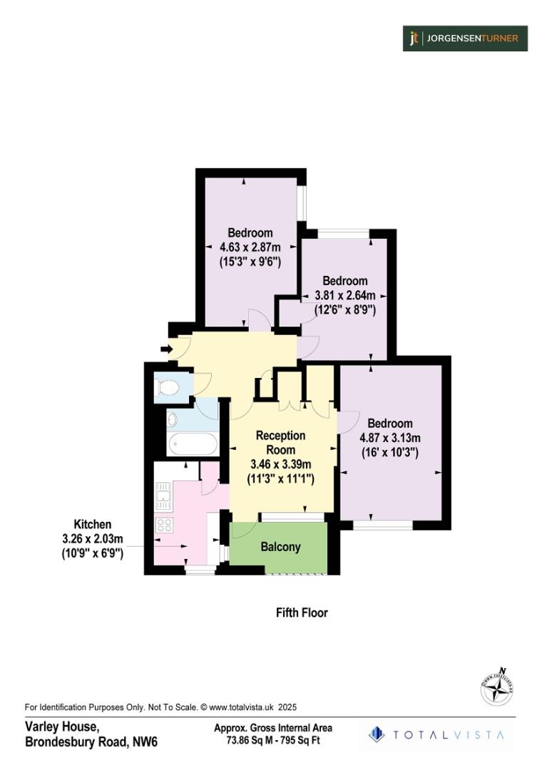 Floorplan for Varley House, Brondesbury Road NW6