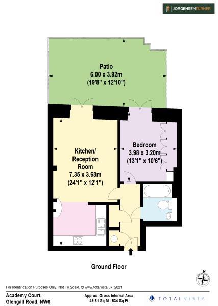Floorplan for Academy Court, Glengall Road London