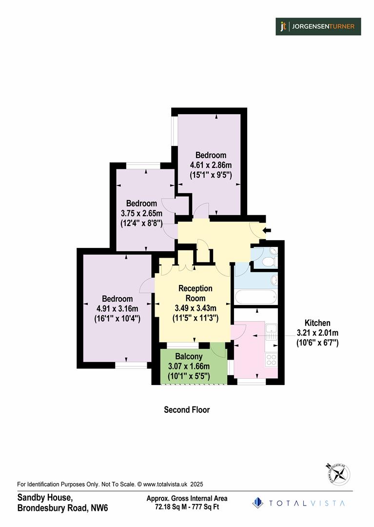 Floorplan for Sandby House, Brondesbury Road, London